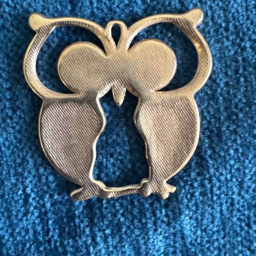 Metal charms like new for keychain or necklace, owl and girl