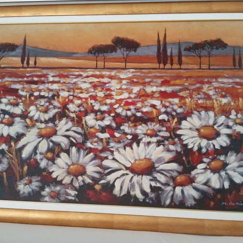 M. Occhini Canvas Painting with Frame like new