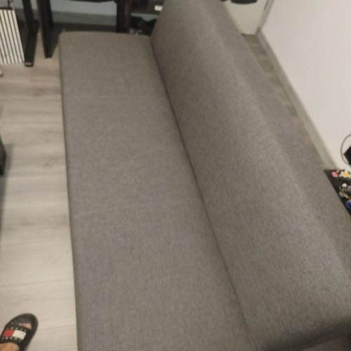 Three-seater sofa bed, anthracite, Praktiker model