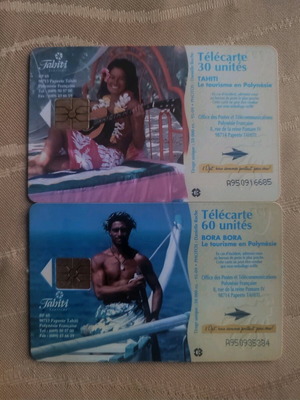 Tahiti phone cards pack of 2 like new