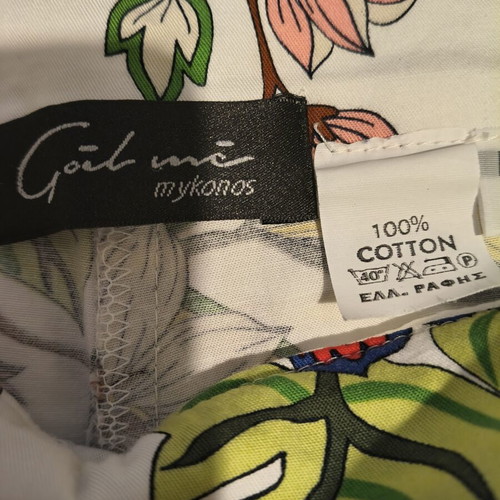 Wide leg pants with colorful floral pattern, like new