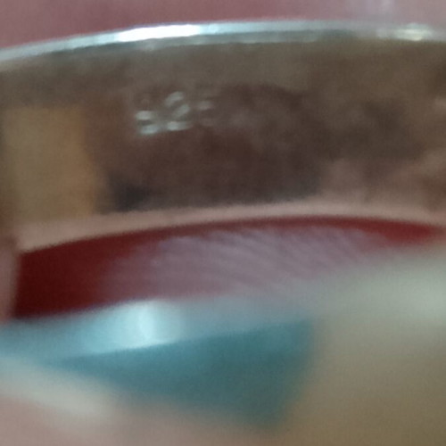 Silver 925 rings, one triple band and one with 585 gold tones