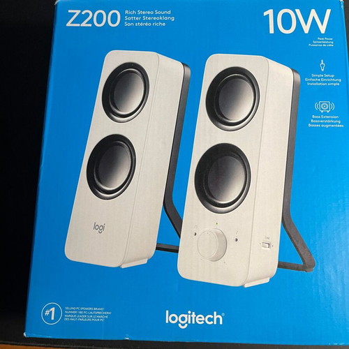 Logitech Z200 10W speakers new, white