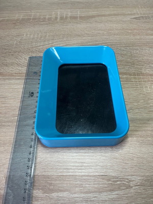 Plastic frame used, blue