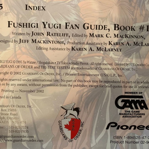 FUSHIGI YUGI Artbook BESM Ultimate Fan Guide new, English