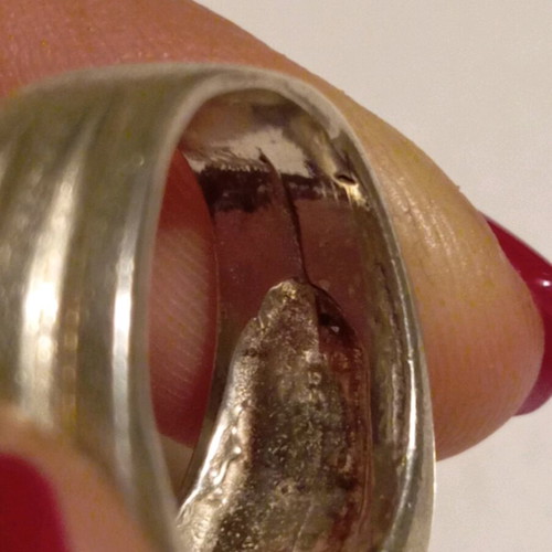 Silver ring 925 new, size 54