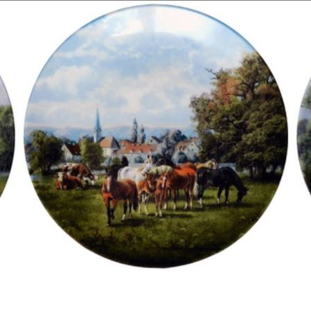 Seltmann Weiden wall plate collection 6 pcs "Animals of Our Village" new