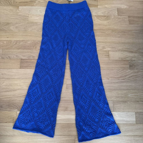 Stradivarius knitted women's pants XS, royal blue, new