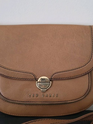 Ted Baker δερμάτινη τσάντα χιαστί μεταχειρισμένη καφέ