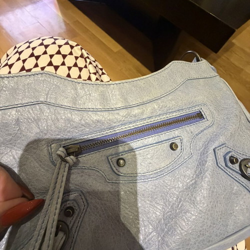 Balenciaga Classic Hip Bag like new, blue leather shoulder