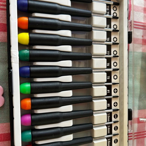 Micro repair screwdrivers used, set of 12, one missing, unused