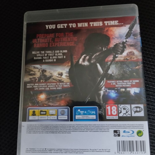 Rambo video game PlayStation 3 like new