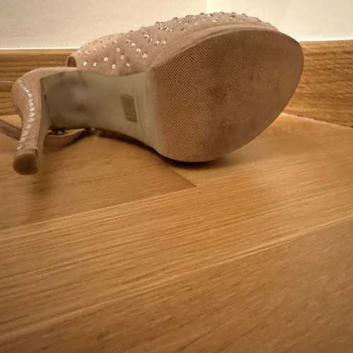 Top Shop beige sandals like new with 14cm high heel and 4cm platform