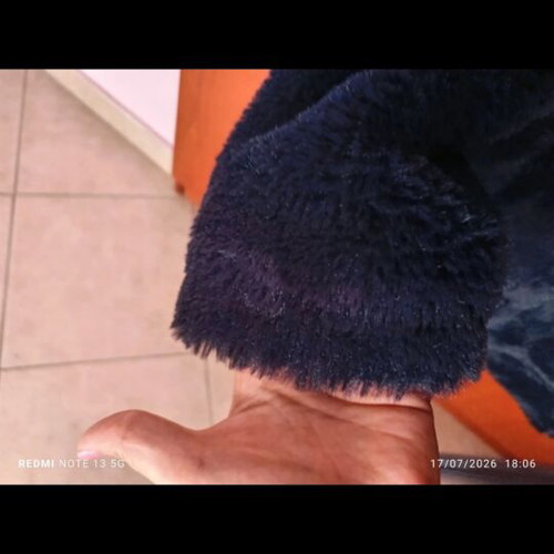 Fur coat like new, children's size 6, blue