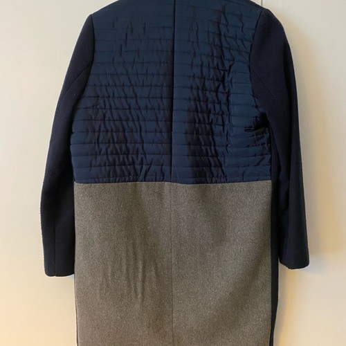 Blue coat used with gray details, size S