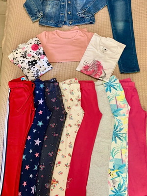Girls' seasonal clothes size 5-6 like new, pack of 13 pieces