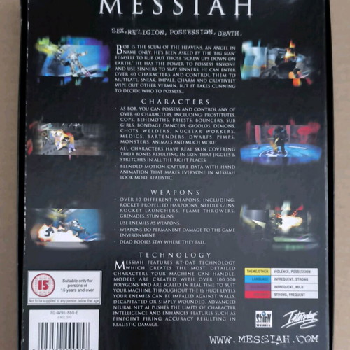 Messiah PC CD-ROM like new, Big Box