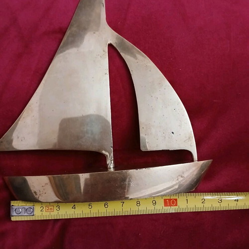 Solid brass sailboats like new, pack of three