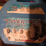 Snow chains used in excellent condition