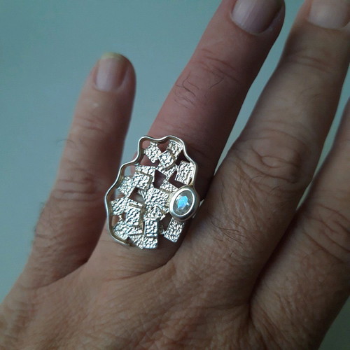 Silver ring used with original design