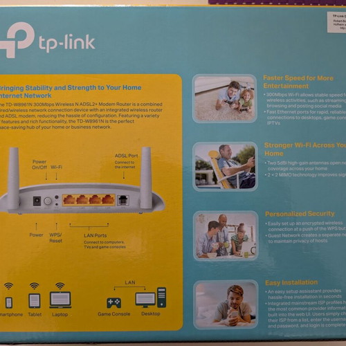 TP-Link TD-W8961N 300Mbps ADSL2+ modem router like new