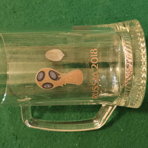 Russia 2018 FIFA World Cup glass beer mug, official licensed product
