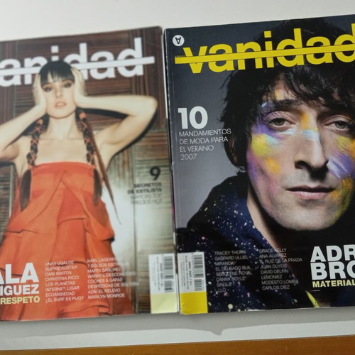 Vanidad Spanish magazine 2 issues used Apr & Jun 2007