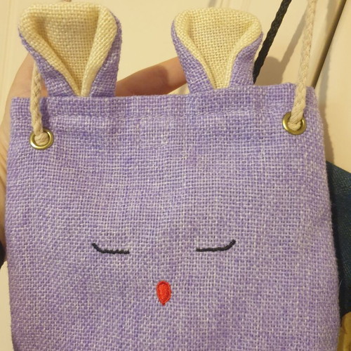 Girls' bags like new, blue and purple, set of two