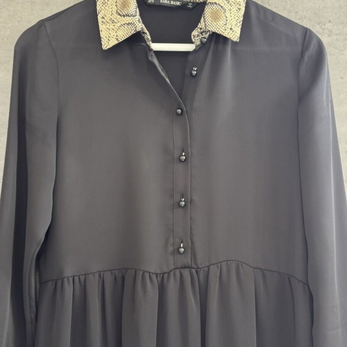 Zara women's mini dress XS like new with animal print details