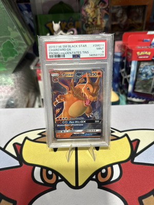 Charizard GX SM211 Pokemon Hidden Fates Tin Promo PSA 9 καινούργιο