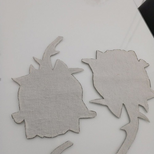 Set of 4 Handmade Embroidered Rose Placemats
