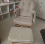 Nursing chair with footstool