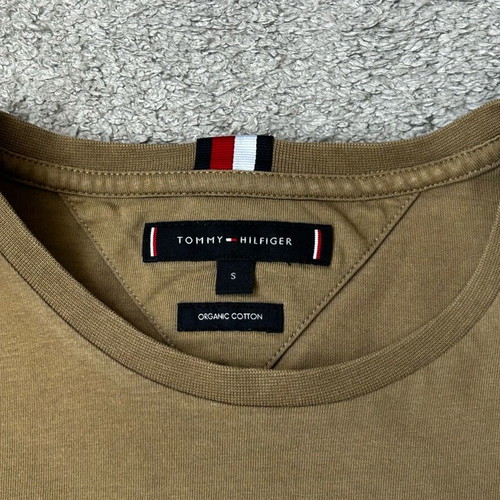 Tommy Hilfiger Slim T-shirt S like new, logo embroidery, green