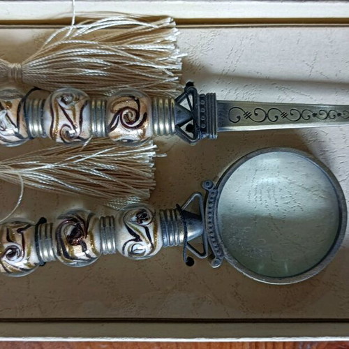 Vintage Murano office set new, handmade hand-painted