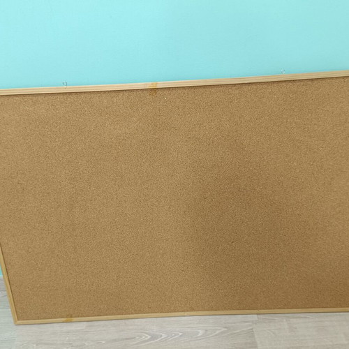 Wooden Bulletin Board Decorative With Cork, Like New, 1.20x0.80 m