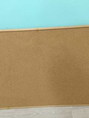 Wooden Bulletin Board Decorative With Cork, Like New, 1.20x0.80 m