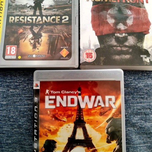 PS3 games used, pack of 3: Endwar, Resistance, Homefront