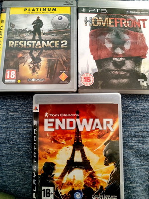 Παιχνίδια PS3 μεταχειρισμένα, πακέτο 3: Endwar, Resistance, Homefront