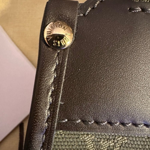 Louis Vuitton Kathleen cloth handbag FL1004 like new green