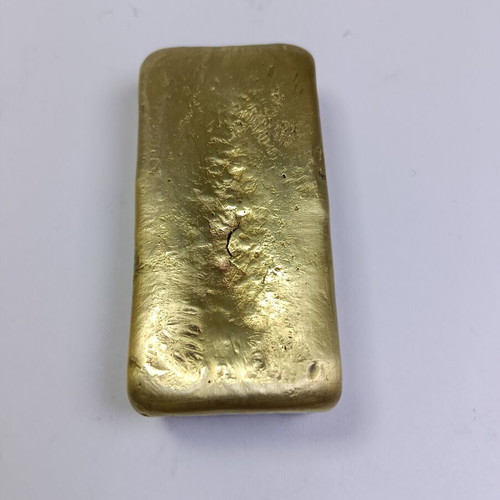 Brass bar used, 293 grams, collectible with hook stamp