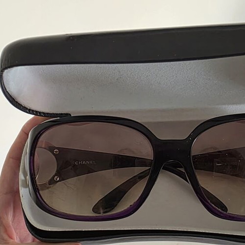 Chanel vintage sunglasses used, purple