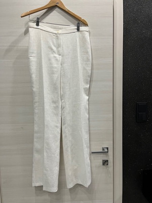 Women's white formal pants new, size M 38 10