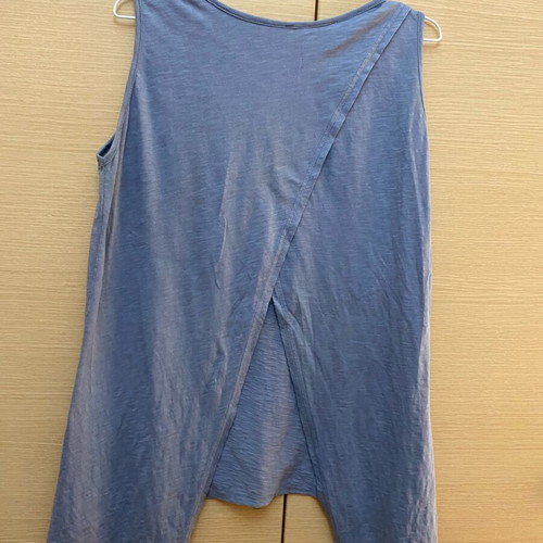 Envy cotton t-shirt size M new, blue navy with back opening