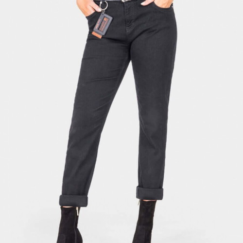 Estero Ragazza boyfriend women's jeans, graphite black denim
