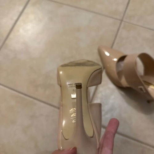 Mukes Nude Atos Lombardini mules like new, size 38, beige
