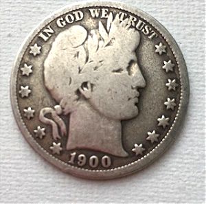 1900-O-Barber Half dollar Ασημένιο νόμισμα