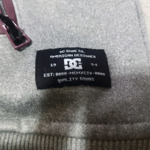 DC zip hoodie used, gray, size M