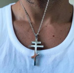 Cross large silver color new