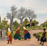 Θεολογία Γιανναρέλλη ελαιογραφία, καθημερινή σκηνή