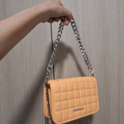 Bershka orange shoulder bag new with 2 chains
